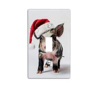 Christmas Pig Light Switch Cover Plate/Outlet Covers, Cute Black White Animal Design for Holiday Decor, Thermoplastic Wall Plates, Standard Size Blank Cover Plate
