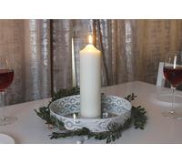 Christmas Pillar Candle Ivory Long Burn Time Festive Church Xmas Lighting Decor