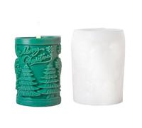 Christmas Pillar Candle Mould,1PC Snowflake Christmas Tree Cylinder Candle Moulds for Candle Making,Candy Chocolate Fondant Molds Resin Casting Mould for Handmade Soap Aromatherapy