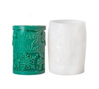 Christmas Pillar Candle Mould,1PC Snowflake Cylinder Candle Moulds for Candle Making,Candy Chocolate Fondant Molds Resin Casting Mould for Handmade Soap Aromatherapy