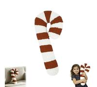 Christmas Pillow Candy Cane, Plush Candy Cane Shaped Throw Pillow, Soft Plush Candys Cushion, Red And White Candycane Pillows Stick Decoration, For Couch Sofa Bed