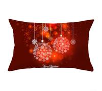 Christmas Pillowcase 12x20in Peach Skin Tree Reindeer Snowflake Holiday for | Soft breathable skin-friendly peach skin fabric Festive patterns with tree reindeer snowflake Easy care and machine