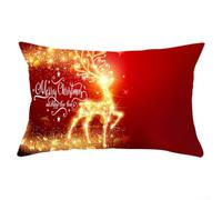 Christmas Pillowcase 12x20in Peach Skin Tree Reindeer Snowflake Holiday for | Soft breathable skin-friendly peach skin fabric Festive patterns with tree reindeer snowflake Easy care and machine