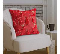 Christmas Pillowcase | Washable Christmas Tree Pillowcase | 3D Embroidery Pillows Cushion Case,for Chair Sofa Living Room Dorm Apartment Den Kid Room Yoga Holiday (Red-A)