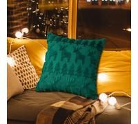 Christmas Pillowcase | Washable Christmas Tree Pillowcase | 3D Embroidery Pillows Cushion Case,for Chair Sofa Living Room Dorm Apartment Den Kid Room Yoga Holiday (Green-B)