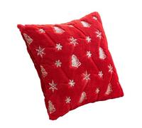 Christmas Pillowcase | Washable Christmas Tree Pillowcase | 3D Embroidery Pillows Cushion Case,for Chair Sofa Living Room Dorm Apartment Den Kid Room Yoga Holiday (Red-E)