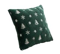 Christmas Pillowcase | Washable Christmas Tree Pillowcase | 3D Embroidery Pillows Cushion Case,for Chair Sofa Living Room Dorm Apartment Den Kid Room Yoga Holiday (Green-E)