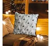 Christmas Pillowcase | Washable Christmas Tree Pillowcase | 3D Embroidery Pillows Cushion Case,for Chair Sofa Living Room Dorm Apartment Den Kid Room Yoga Holiday (White-B)