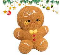 Christmas Pillows in the Shape of Bread , Gingerbread Man Plush Soft Hug for Sleep Children Adults Sofa Car Beds