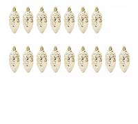Christmas Pine Cones Ball, Pack of 40, Gold Plastic, 4 x 9 cm, Christmas Tree Decoration, Tree Pendant, Ornament for Christmas Tree, Advent Decorating and Decorating in the Living Room and Window