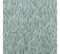Christmas Pine Cones, Leaves and Berries Fabric Xmas Material - Half Metres & Metre Lengths (Sage Green White Ferns, Half Metre)