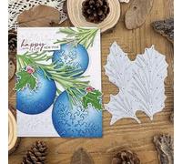 Christmas Pine Leaves Branches Metal Die Cuts,Merry Christmas Tree Cutting Dies Cut Stencils DIY Scrapbooking Decorative Embossing Paper Scrapbooking Card Making