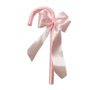 Christmas Pink Bowknot Cane Prop, Little Bo Peep Staff, Portable Stage Performance Bowknot Staff Prop, Christma Cosplay Cane Props, Jazz Dance Crutch
