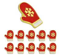Christmas Pins 12/24/50/100Pcs Bulk Cute Christmas Gloves Enamel Lapel Pins Badge for Clothes Bags Hats Accessories Jewelry Backpack Jacket Decoration Brooch Merry Chrismas, Alloy, electroplating, no