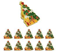 Christmas Pins 12/24/50/100Pcs Bulk Cute Christmas Tree Enamel Lapel Pins Badge for Clothes Bags Hats Accessories Jewelry Backpack Jacket Decoration Brooch Merry Chrismas, Alloy, electroplating, no