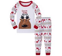 Christmas Pjs Kids Pyjamas Set for Boys Pajamas Cotton Toddler Baby Clothes Girls Nightwear Fun Santa Claus Sleepwear Unisex Long Sleeve 2 Piece Nightwear Outfit 6-7 Years