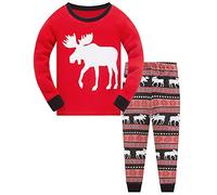 Christmas Pjs Kids Pyjamas Set for Boys Pajamas Cotton Toddler Baby Clothes Girls Nightwear Fun Santa Claus Sleepwear Unisex Long Sleeve 2 Piece Nightwear Outfit 9-10 Years