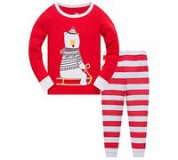 Christmas Pjs Kids Pyjamas Set for Boys Pajamas Cotton Toddler Baby Clothes Girls Nightwear Fun Santa Claus Sleepwear Unisex Long Sleeve 2 Piece Nightwear Outfit 7-8 Years