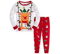 Christmas Pjs Kids Pyjamas Set for Boys Pajamas Cotton Toddler Baby Clothes Girls Nightwear Fun Santa Claus Sleepwear Unisex Long Sleeve 2 Piece Nightwear Outfit 5-6 Years