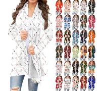Christmas Plaid Cardigans for Women, Funny Novelty Jacket Ugly Santa Claus Coat Reindeer Xmas Tree Cardigan Snowflakes Outerwear Graphic Jumper Long Sleeve Sweatshirts Casual Tops Christmas Costume