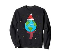 Christmas Planet Earth Pajama Top Santa Space Themed Gift Sweatshirt