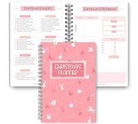 Christmas Planner - Holiday Checklist, To Do List, Budget, Food Menu & Shopping List for Xmas (Pink)