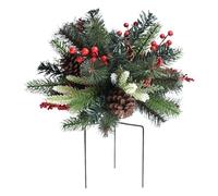 Christmas Planter for Front Porch - Christmas Artificial Planter Fillers with Tripod Stake | Home Decorations for Winter Fall Thanksgiving Cemetery Offices Apartment