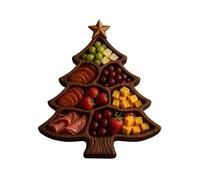 Christmas Plates, Serving Dishes Tree Charcuterie Board Tree Shaped Wood Serving Tray Versatile Server Plate For Food Storage Desserts Fruit