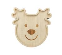 Christmas Platters Serving Dish, Easy to Clean, 19.6x19x1.7cm,Wooden Christmas Serving Tray, Santa Claus Platter, Versatile Use, for Meats Cracker Bread Appetizers