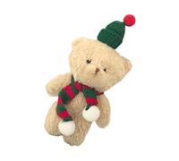 Christmas Plush 4.7Inch Soft Cute Realistic Bear Pendant Decor | Plush Christmas Keychain for School Travel Daily Commuting Car Keys Backpacks Bags