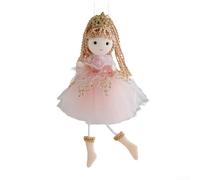 Christmas Plush Angel Doll Pendant 18cm Festive Tree Ornament(Pink)