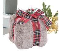 Christmas Plush Boxes Box Design, Soft Stuffed Doll Feature, Cute Plush Ornament, 3D Festive Decoration | Christmass Prize Plushh Decoration For Tree, Living Room, Bedroom, Office, Pa