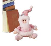 Christmas Plush Santa,Cute Hangable Pink | Christmas Plush Santa Claus Figure - for Mantel Patio Garden Shelves Bookshelf Windowsill Table Desk Nights