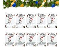 Christmas Pocket Emotional Hug, 10PCS Mini Resin Pocket Hugs with Holiday Cards, Emotional Grief Support Christma Keepsake for Friends, Family, Party Favor Gift (E 10pcs)