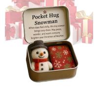 Christmas pocket-hug Gift With A Heartfelt Message Card,handmade Felt Christmas Doll Souvenir, Inspirational Quote Cards,Thoughtful Long Distance Encouragement Gift, xmass Ornament For Friends