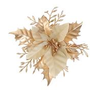 Christmas Poinsettia Artificial Flower Ornaments False Flower Christmas Tree Decoration For Party Wreath Holiday Artificial Poinsettia Flowers Ornaments For Wreaths Tree Decorations