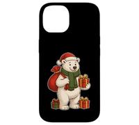 Christmas Polar Bear With Scarf And Sack Case for iPhone 14