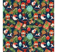 Christmas Polycotton Fabric Collection, Holiday Prints with Snowmen and Santa, 112 cm Wide (Nutcrackers, Snowmen & Baubles)