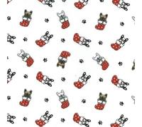Christmas Polycotton Fabric - Forty One Patterns - Sold Per Metre - FSC914, ONE - METRE
