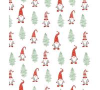Christmas Polycotton Fabrics - Xmas Designs Holly Mistletoe Berries Reindeers Gonk (Per Metre) - Sewing Quilting Dress Fabric - Simply Sew Crafty™ (1 Metre, Gnomes in Red Hats)