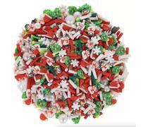 Christmas Polymer Clay Slice Holiday Sprinkle Mix - Polymer Sprinkles for Resin Art, Jewelry Making, Miniature Creations, Slime, Snow Globe Tumblers, Crafting, and More!