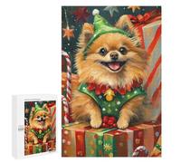 Christmas Pomeranian Dog Gifts Puzzle 1000 Teile Schwer Puzzle Spielzeug Lernspiel Impossible Herausforderungsspielzeug Für Erwachsene Kinder 1000 PCS