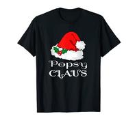 Christmas Popsy Claus Matching Pajama Mens Santa Hat X-mas T-Shirt
