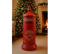 Christmas Post Box North Pole Letters to Santa Reindeer Mail Garden Decoration With Rear Access Door, 77cm Tall