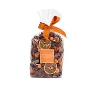 Christmas Potpourri Scented Bag Home Fragrance Natural Dried Botanicals Ready to Gift - Long-Lasting Aroma for Bedroom, Wardrobe, Living Room (Orange & Cinnamon)