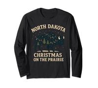 Christmas Prairie ND Shirt Buffalo Lights Forest Snow Long Sleeve T-Shirt