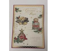 Christmas Prayer Card - Religious Christian Xmas Greeting Card with Envelope | Gold Foil Festive Design