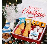 Christmas Pre-Order (Delivered on 23.12.24) - Fresh Christmass Tree Scones, Tea, Jam, Cornish Biscuts & Roddas Clotted Cream, Elegant Packaging - Gift - Add A Personal Message At Checkout.
