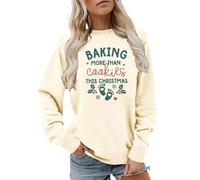 Christmas Pregnancy Announcement Sweatshirt Letter Graphic Jumpers for Women Long Sleeve Crewneck Pullover Fall Winter Tops