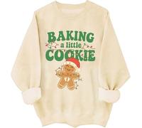 Christmas Pregnancy Sweatshirt Growing A Little Cookie Sweatshirt Women Baking A Little Cookie Hoodie